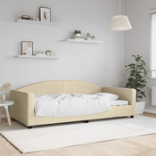 Dnevni krevet krem 100 x 200 cm od tkanine