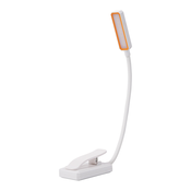 INF Upogljiva vpenjalna svetilka z 10 LED diodami, popolna bralna svetilka za knjige White, (21731743)