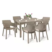 Evyon 6+1 set vrtnega pohištva cappuccino