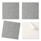 shumee Samolepilne vinilne ploščice z vzorcem lesene pletenice 20x20x20 cm