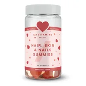 Gumijasti bonboni za lase, kožo in nohte – Layered Heart - 60gummies - Češnja