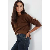 Trendyol Brown Button Detailed Knitwear Sweater