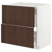 METOD/MAXIMERA Podstav omr za k pl/vgr napa+predal, bela/Sinarp rjava, 80x60 cm