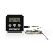 MELISSA Digitalni termometer za meso z alarmnim časovnikom in LCD zaslonom