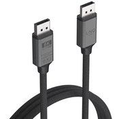 Linq DisplayPort 1.4 kabel, M/M, 8K 60Hz, 4K 144Hz, HDR, 2 m, pleten