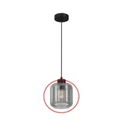 Zamensko staklo za luster SOMBRA E27, precnika 16 cm, zadimljeno sivo