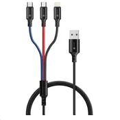 CONNECT IT Wirez 3v1 USB-C & Micro USB & Lightning, 1, 2 m
