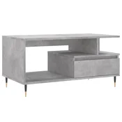 Vidaxl Klubska mizica betonsko siva 90x49x45 cm inženirski les