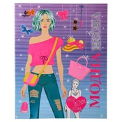 Bojanka sa aktivnostima i stikerima za devojcice Fashion icon Odeca