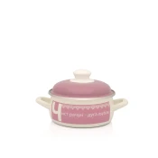 Metalac plitka šerpa CIRILICA ROZE 16cm/1,5l