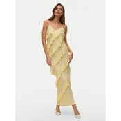 Vero Moda Večerna obleka Celyn 10348500 Rumena Regular Fit