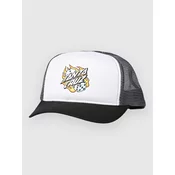 Santa Cruz Flaming Dice Dot Meshback Kapa s šiltom white/grey