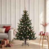 Umetna božična jelka z bučko 150 cm 150 LED Toplo bela