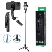 Selfie stick Techsuit L13 s trinožnim stojalom in daljinskim sprožilcem - črn