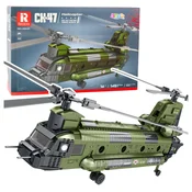 Komplet kock LEAN TOYS: Vojaški helikopter CH-47 Chinook (1451 el.)
