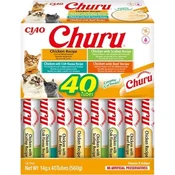 Churu Kremni mačji prigrizek - Box, 40 x 14 g - Različice piščanca
