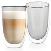 shumee 2x dvostenski termo kozarec za kavo, čaj, latte in druge pijače 460 ml