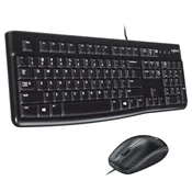 Logitech Desktop MK120 tipkovnica Miš priložen USB QWERTY Angleščina Črna
