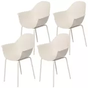 Homestar Vrtni komplet stolov 4 kosa 59x55x84 cm siva