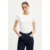 Tommy Jeans Majica ESSENTIAL  črna / bela