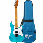 Elektro-akustični baritonski ukulele Pathfinder Ocean Blue Flight