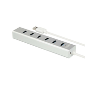HUB 7x USB3.0 ALU. Z NAPAJALNIKOM, Y-3090