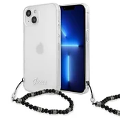 Guess Ovitek za iPhone 13 mini, prozoren, črn, biserni