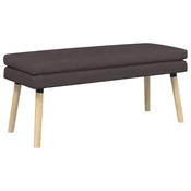 Vidaxl Dvojna klop Temno rjava 110 x 40 x 47 cm Blago