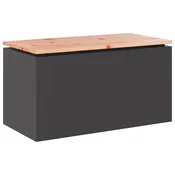 Vidaxl Vrtna klop Črna 80 x 40 x 43 cm Jeklo