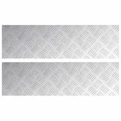 Vidaxl Stopnice Pravokotna 2 szt. srebrna 70 x 20 cm Aluminij