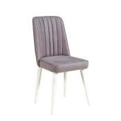 Hanah Home Trpezarijska stolica Stormi Sandalye Wht 47x89x46cm Belo-Siva