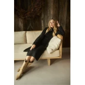 Marisse Black Turtleneck Sweater Dress