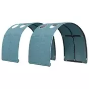 vidaXL Posteljni Tuner 2 pcs Sveta modra 211 x 67.5 x 2 cm Poliester