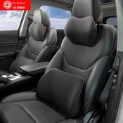 Jiubai Set jastuka za vrat i leda za auto sedište, Crni