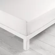 Bela napenjalna bombažna rjuha 90x190 cm Lina – douceur dintérieur