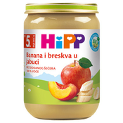 HIPP VOCNA KAŠICA BANANA I BRESKVA U JABUCI 190 G 4360