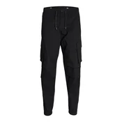 JACK & JONES Kargo hlače Kane Noah, črna
