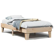 Vidaxl Posteljni okvir brez vzmetnice 90x190 cm trdna borovina