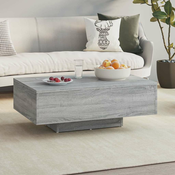 Vidaxl Klubska mizica siva sonoma 85x55x31 cm konstruiran les