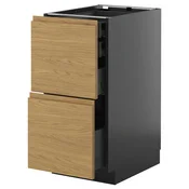 METOD / KNIVSHULT Pod.orm.2front/2dnj/1srd/1vis.fiok, Crnosiva/Voxtorp im. hrastovine, 40x60 cm