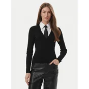 Morgan Pulover 252-MCRAVAT Črna Slim Fit
