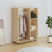 vidaXL Garderobna omara sonoma hrast 80x40x110 cm iverna plošča
