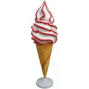 Casa Padrino XXL decorative ice cream in a cone white/red/beige H. 170 cm - Ice cream parlor decoration