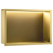 VGRAJENA KOPALNIŠKA POLICA LED 30x45 brush gold