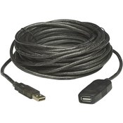 Manhattan USB-kabel Manhattan, moški konektor USB 2.0 A na ženski konektor USB 2.0 A, črn, 10 m
