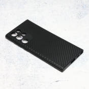 Ovitek moški Carbon fiber za Samsung Galaxy S22 Ultra 5G, Teracell, črna