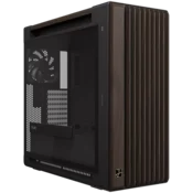 ASUS ProArt PA602 Wood Edition Modern Black ATX/E-ATX računalniško ohišje, kaljeno steklo, 1x 140 mm