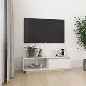 TV ormaric bijeli 110 x 30 x 33,5 cm od masivne borovine
