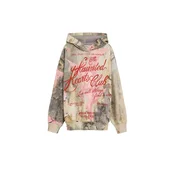 Desigual Majica kamen/temno siva/roza/rdeča
