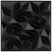 Northix 3D stenski paneli diamantni vzorec črni PVC 5 m2